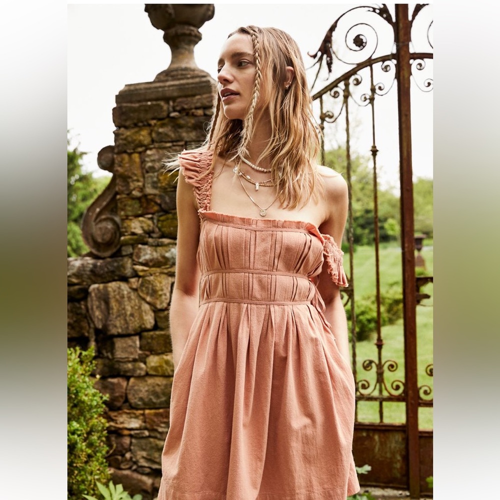 Free People Claudette mini in copper peach color